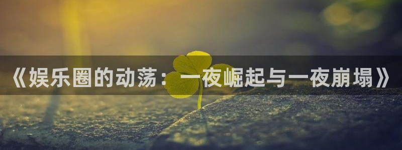 壹号大舞台：《娱乐圈的动荡：一夜崛起与一夜崩塌》